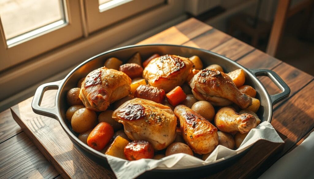 One-Pan Baked Chicken Hindquarters Meals