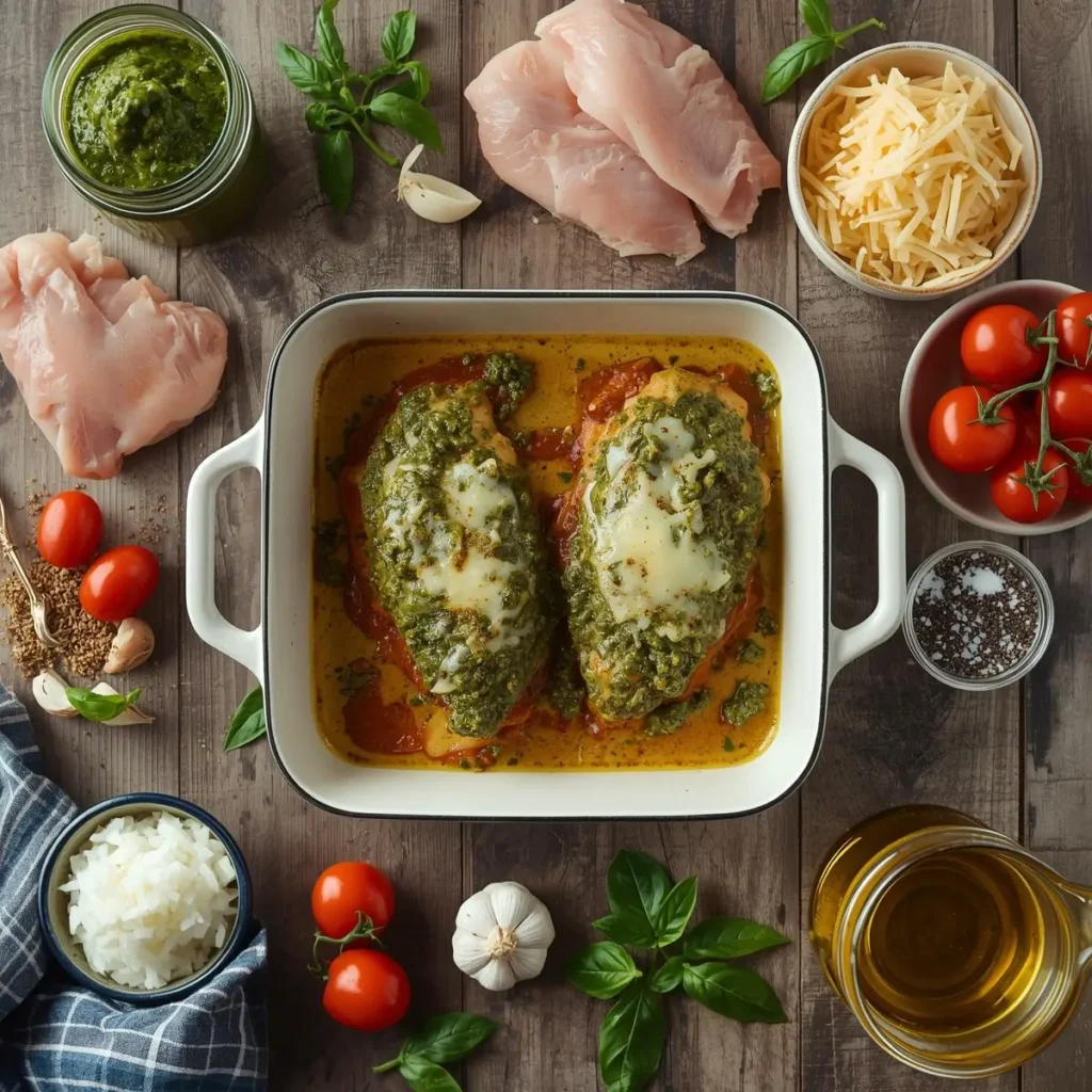 pesto chicken bake