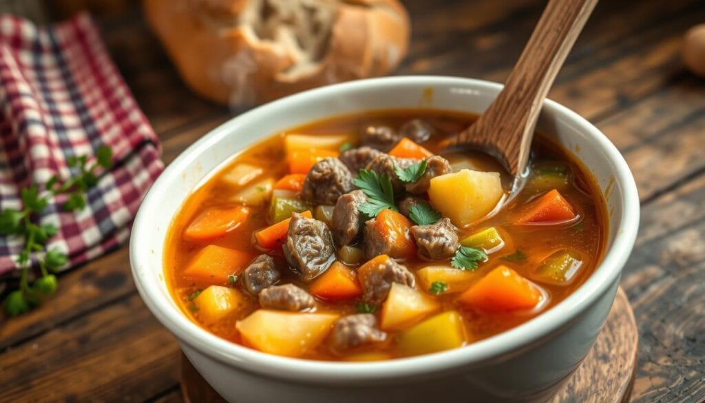 classic vegetable beef soup recipe