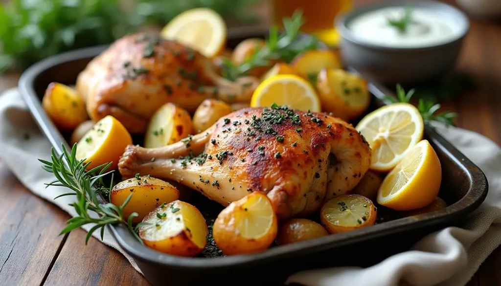 greek chicken and potatoes
