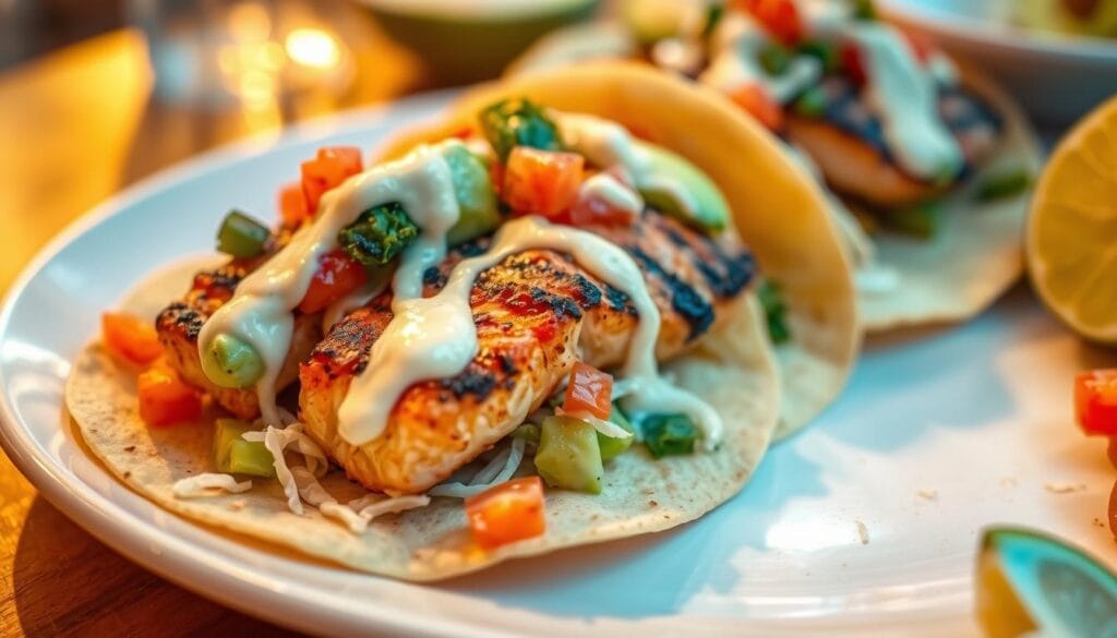 grilled salmon tacos