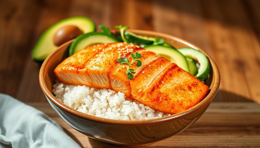 salmon rice bowl recipe