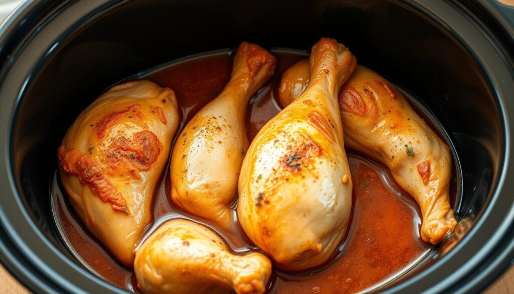 slow cooker chicken leg quarters