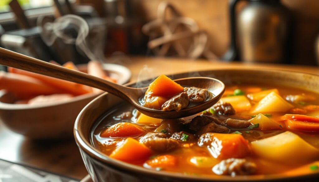 vegetable beef soup flavor balance