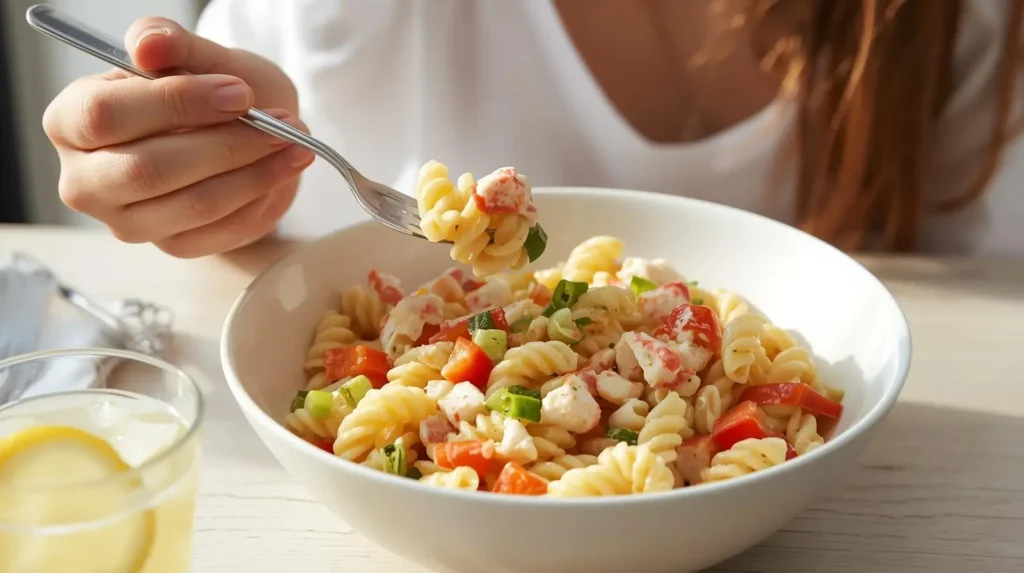 crab pasta salad recipe