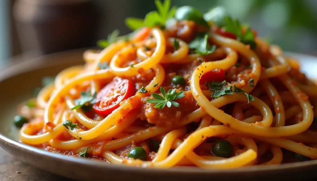 italian drunken noodles recipe