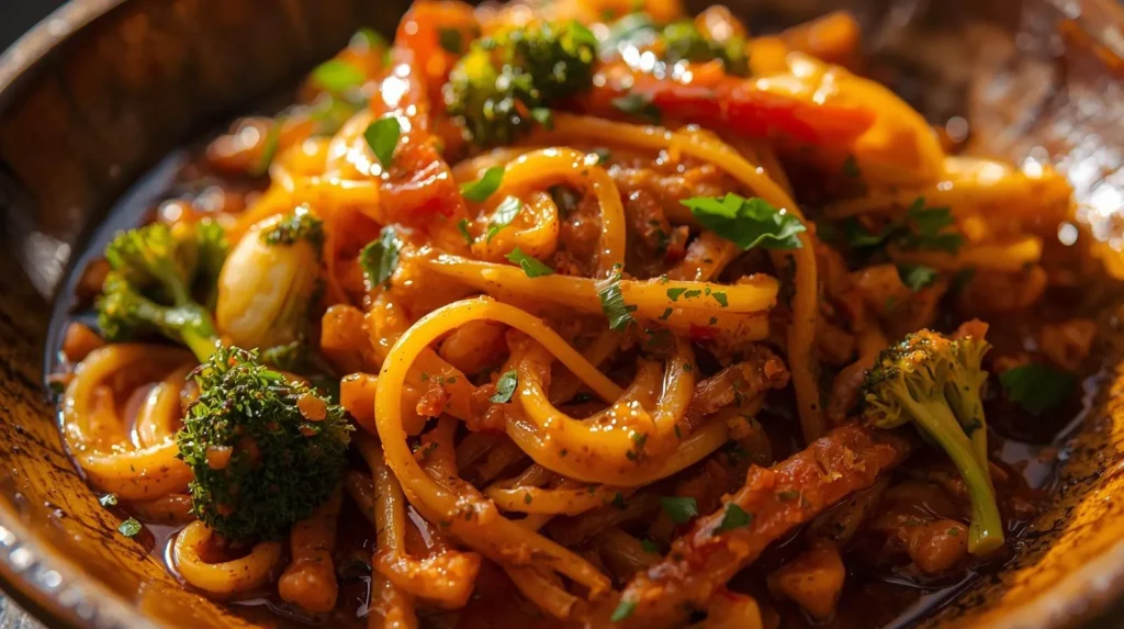 italian drunken noodles recipe