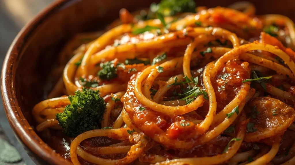 italian drunken noodles recipe