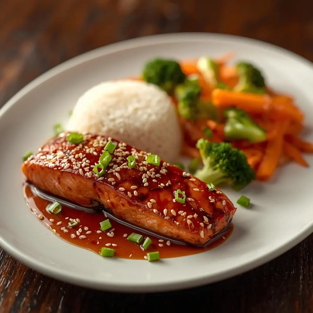 salmon and teriyaki