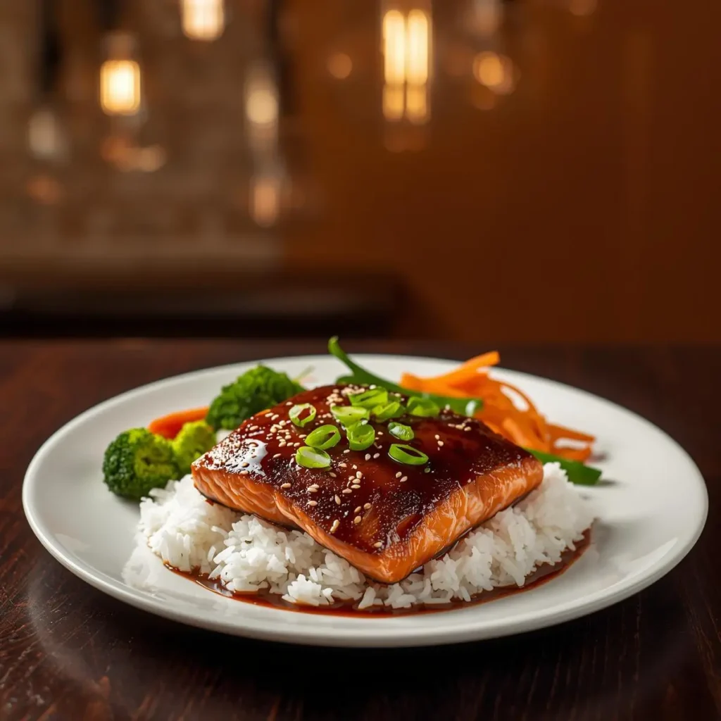 salmon and teriyaki